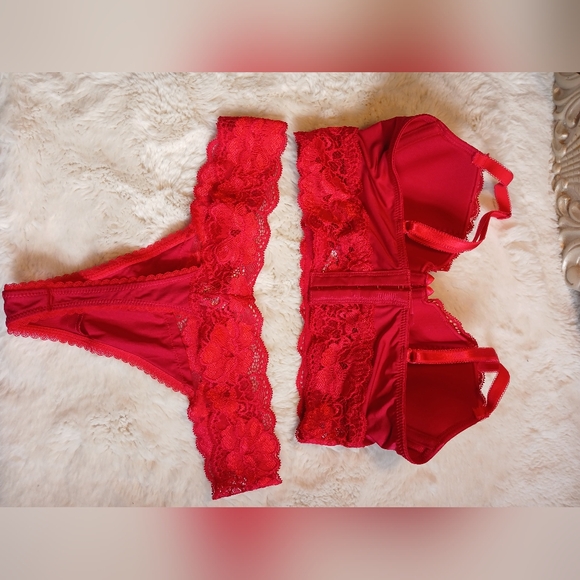 Adore Me Vibrant Pink Lace Bra Set (NWT) - Picture 12 of 13